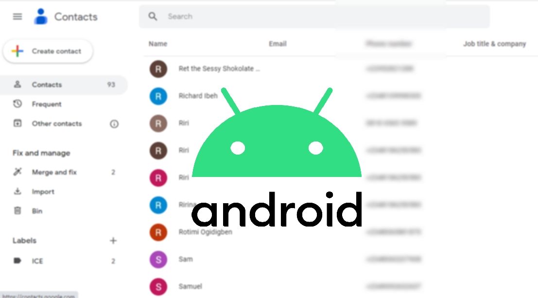 How one can merge contacts on Android