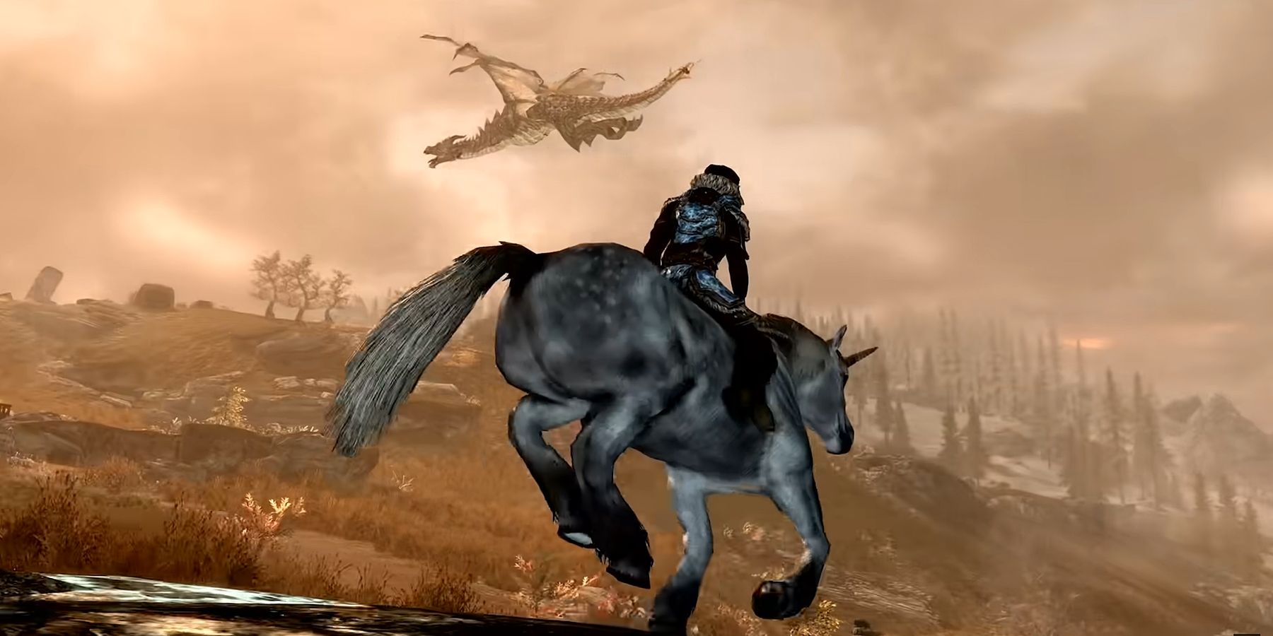 Superior Skyrim Glitch Transforms The Dragonborn Into Ghost Rider