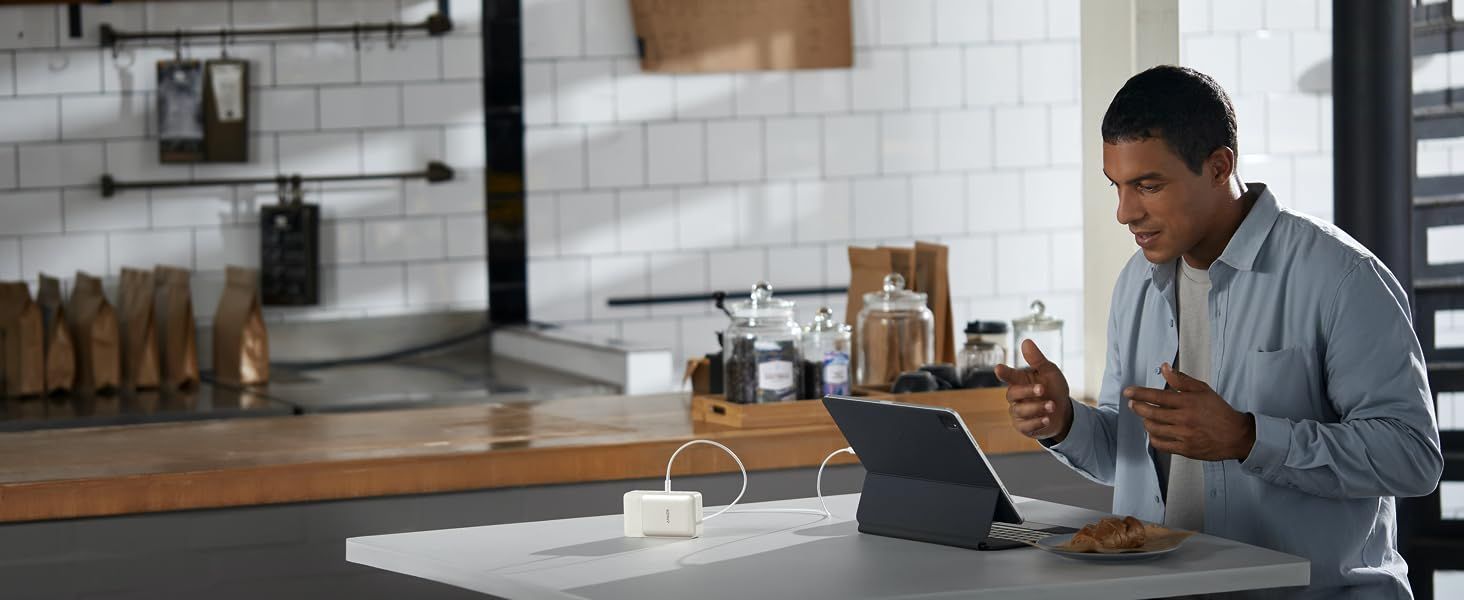 This 65W Anker wall charger doubles as a portable battery and is in the intervening time $30 off