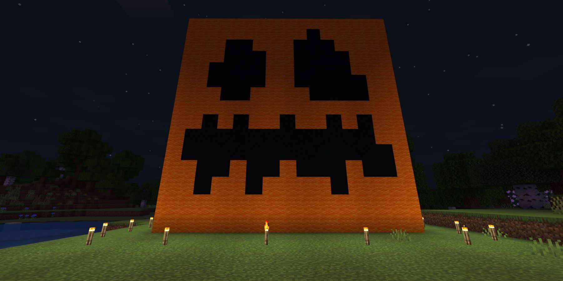 Minecraft Player Builds Spooky Halloween Citadel
