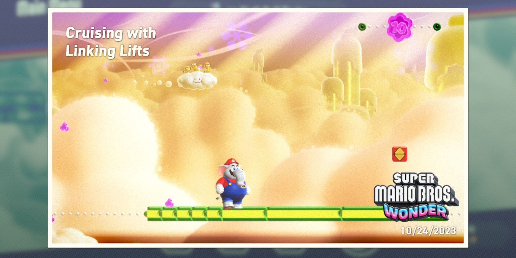 Mammoth Mario Bros. Shock: Cruising with Linking Lifts Direction Data (Shock Seeds, Flower Money & Flag)